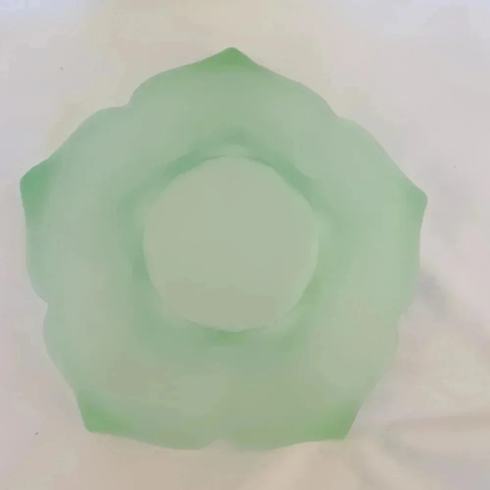 Viking art glass lotus blossom Wayne Husted green - Picture 4 of 4